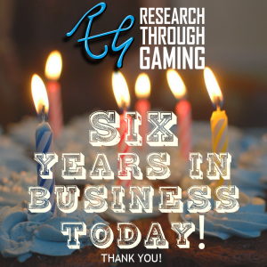 Research Through Gaming six years in business promo image